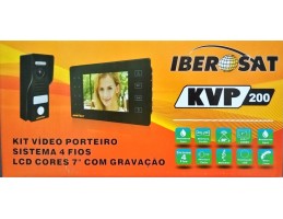 Kit Videoporteiro Iberosat 7" Cores, C/Gravação