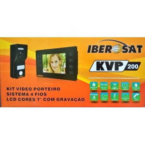 Kit Videoporteiro Iberosat 7" Cores, C/Gravação
